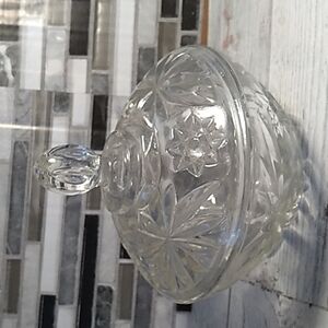 Vintage Indiana Glass cut Glass candy dish
